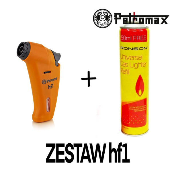 ZESTAW HF1 - Mini zapalarka gazowa hf1 PETROMAX. Moc 1300 °C. + Gaz