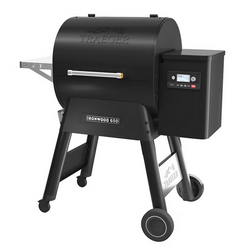Pellet BBQ Ironwood 650 with WiFi, temperature control and Super Smoke Mode - 650 in² cooking space + Front shelf