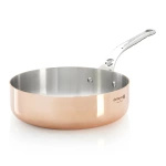 Prima Matera Rondel miedziany prosty niski 24 cm De Buyer